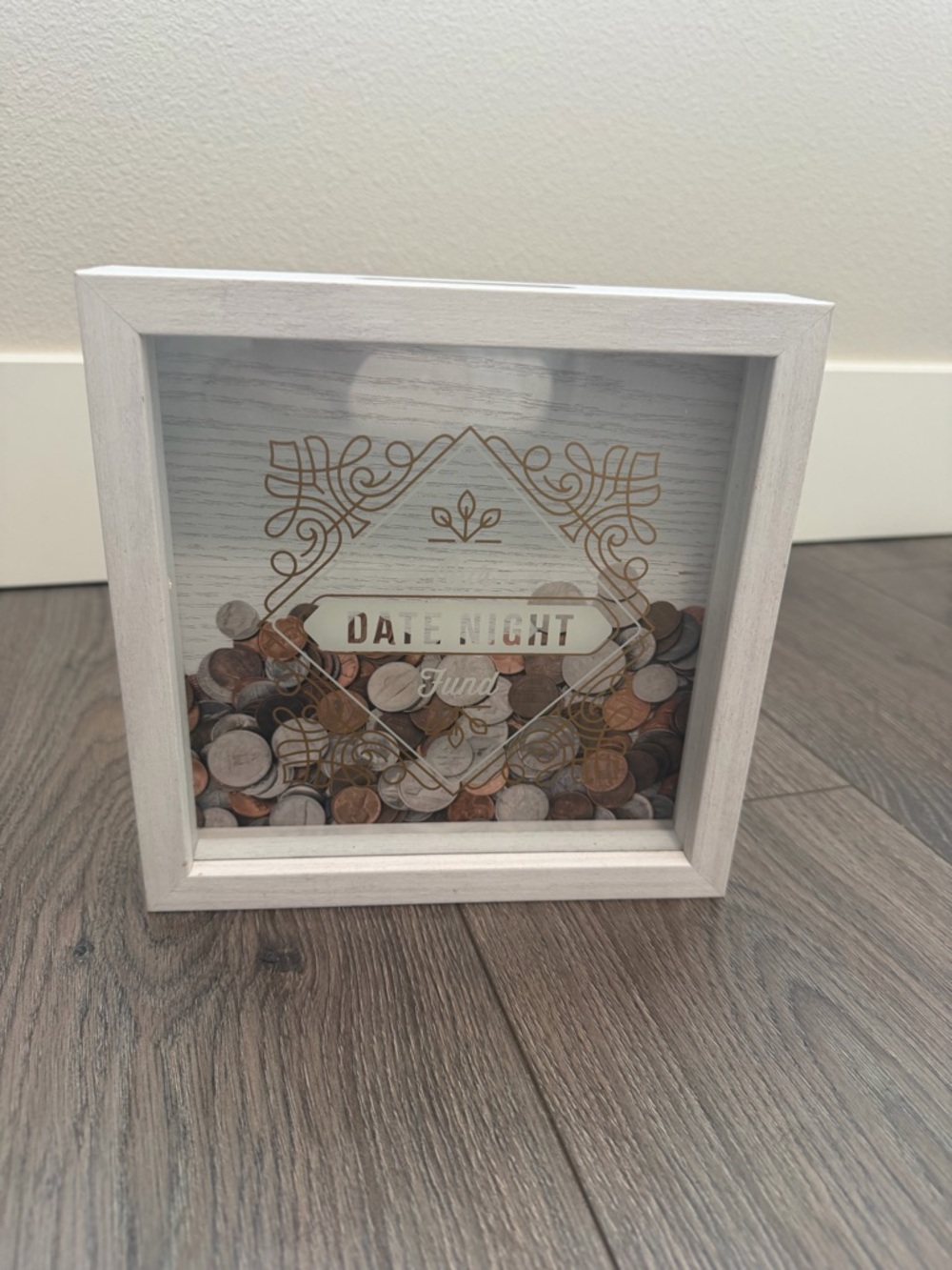 Date Night Fund Shadow Box - White 8x8 super cute decor savings box